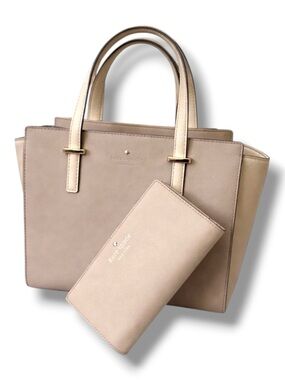 KATE SPADE CEDAR STREET Bifold Cedar Street Wallet in Crisp Linen NEW MSRP $100